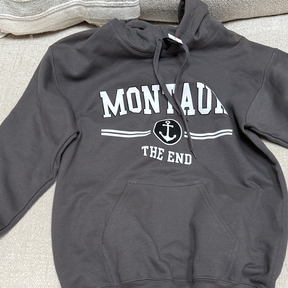 Gildan Dark Gray hooded sweatshirt - Picture 1 of 5